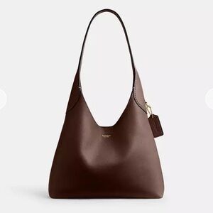 Coach Leather Brown Brooklyn Shoulder Bag 28 in color Brass/Maple brand New